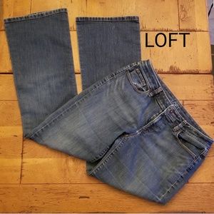Loft Modern Flare Classic Rinse Jeans, Size 8